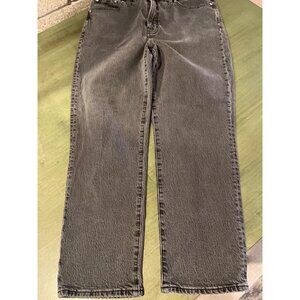 Madewell Womens Vintage-Inspired High-Rise Straight Gray Jeans Size 28 99% Cotto
